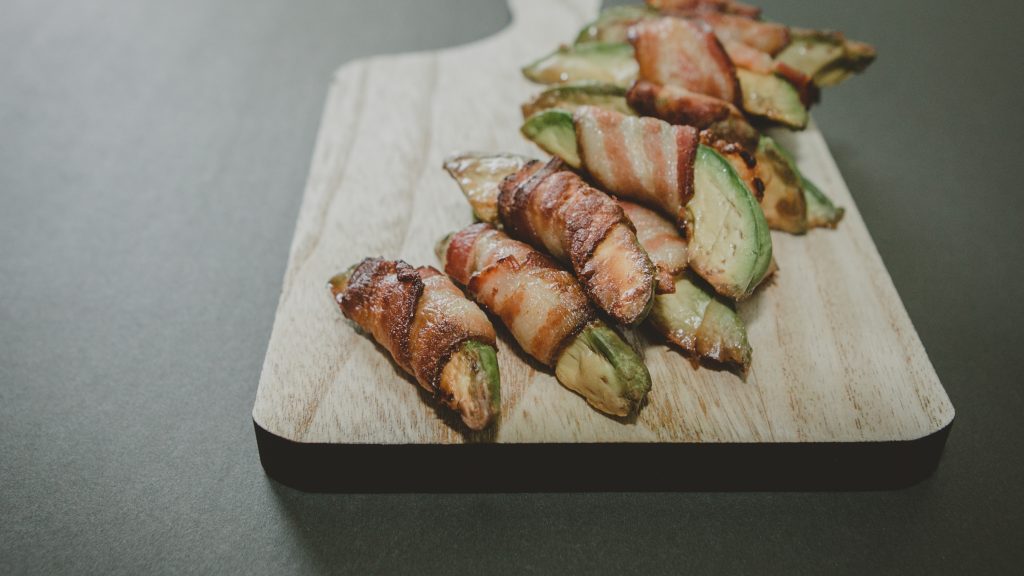 Bacon Wrapped Avocado Wedges